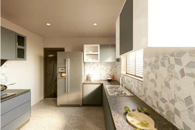 PVC board + hettich accesories Minimal kitchen design  
contact us: +91-6238596911
 #InteriorDesigner #KitchenInterior #Architectural&Interior #LivingRoomTV #keralaplanners