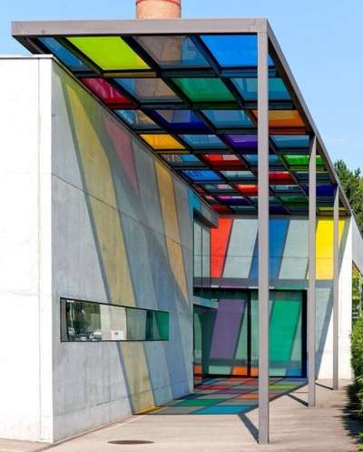 colour glass roofing