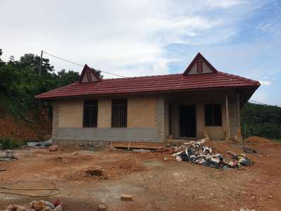 Ayurveda treatment centre under construction
Materials used
mud block
natural stone
mud plastering
kattadi kazha for roof structure 
#ayurvedatreatment 
#lowcost 
#environmentfriendly