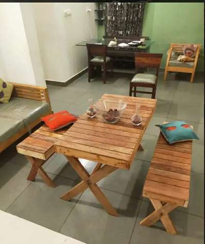 #DiningTableAndChairs 
cheapest price wooden furniture manufacturers 
only rs 8500 for full set (2bench 1 table)
call me or WhatsApp
9946949570