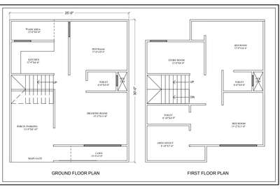 floor plan (25×30) South facing   
3BHK