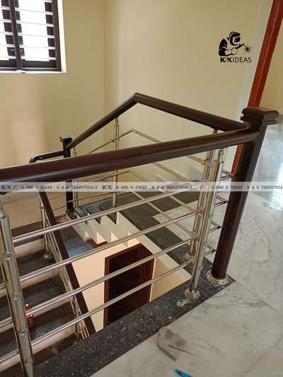 steel gp മിക്സഡ് stair  #steel  #StaircaseDesigns