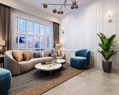 living room. Design by Krystal design studio. 
City- Indore.