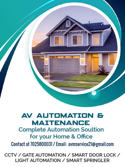 We undertook all kind off automation work all aover kerala

Experts in CCTV, Home & Office Automation, Garden Springler etc