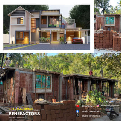 Project At Kannur Kannapuram  #Architect #architecturedesigns #constructionsite #builder #studiobenefactors