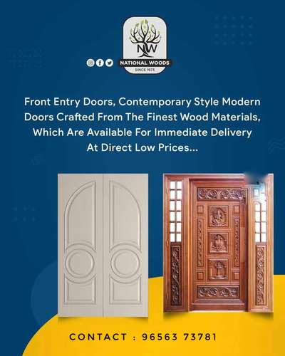 Wooden Doors at Wholesale Rate 
High Quality Guaranteed 👌 😍
Contact 96563 73781
