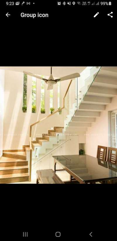 Glass & wooden handrails
