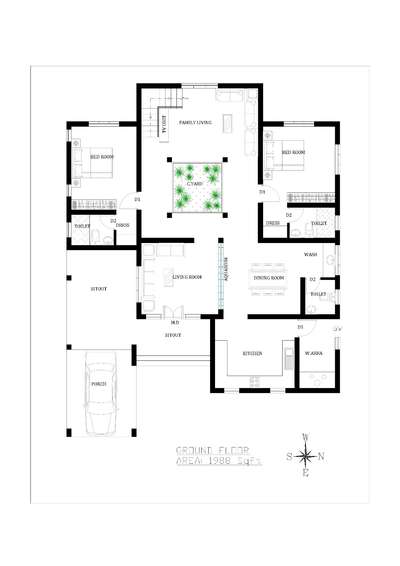 Details:;
Ground floor:-

Vasthu Based 2d Plan

sitout, Porch, Living Room, Dining Room, Attached Bedrooms (2), Kitchen, Workarea, Commontoilet, Stair, Family Living
Gf Area: 1988 sqft

Contact for customized 2d Floor plans.. 
2d Plans | Permit Drawing | Completion Drawing | Regularisation | Estimation

Contact info;;
8921657244
reshmykr203@gmail.com

#licensedengineer #Agradeengineer #2dDesign #SouthFacingPlan  #2DPlans #floorplans #2BHKHouse #2BHKPlans #keralastyle #keralaplan #CivilEngineer #thrissurprojects #Eastfacing #EastFacingPlan #below2000 #budgethomes #budgetkeraladesigns #coustomised #aspertherequest #FloorPlans