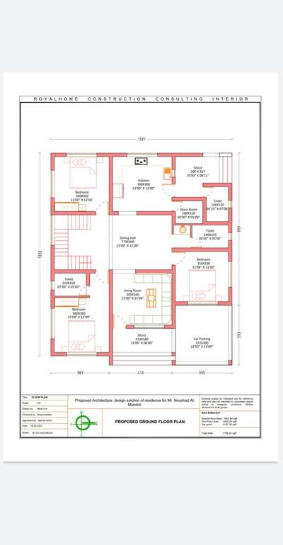 3bhk house plan 1600 sq ft 
*Sitout
*living hall
*Dining hall
*Stair area
*Toilet 2
*Store area 
*Bathroom
*Work area
Dm for more Details:9645388372

"Lets Plan For An Innovative Future"