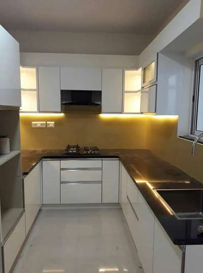 3 BHK flat Noida Fully Modular kitchen # InterioAdda