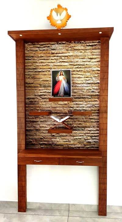 prayer unit teak wood & wallpaper
 #PrayerCorner  #ChristianPrayerRoom  #Prayerunit  #prayerspace 
 #teakwood  #simple_prayerunit