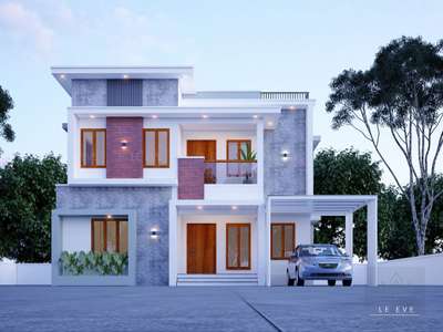 contemporary residential project | 2255 sqft | location - vadakara, Kozhikode #HouseConstruction #constructionsite #constructioncompany #architecturedesigns #Architect #ElevationHome #ElevationDesign #3D_ELEVATION #update #HouseDesigns #KeralaStyleHouse #keralaplanners