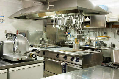 Modern hotel kitchen....