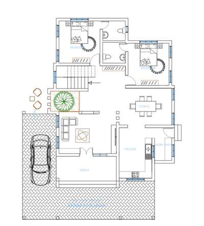 1500 sq feet ground floor plan