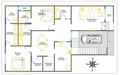 Residential Building Plan
#FloorPlans 
#2DPlans 
#EastFacingPlan 
#1500sqftHouse