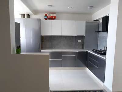 ss grey and white color kitchen
