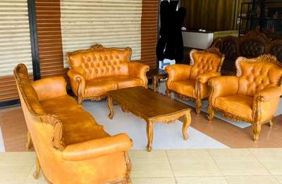 Imported wooden (Teak) sofa set, 3+2+1+1 seats, 2 side tables,1 centre table. From inter decors, 9388570250