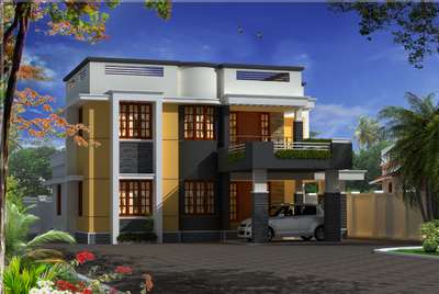 #HouseDesigns
#MyDesigns
#Renovation
#BudjectHomes

Style :-Contemporary Mix

Area:- 1208+880=2088 Sqft

Existing Ground Floor:- Porch, Sitout, Living, Family Living,Dining, Prayer Area, Kitchen, WorkArea, Common Bathroom and Two Bath Attached Bedrooms.

Extension First Floor:- Balcony, Upper Living, Reading Room, Home Theater, Two Bath attached Bedrooms, and a Utility Area.