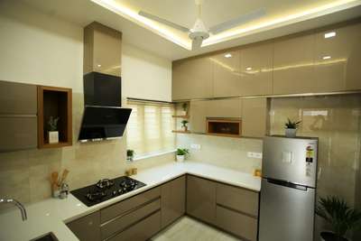 Acrylic finished kitchen  #KitchenIdeas   #ModularKitchen  #InteriorDesigner