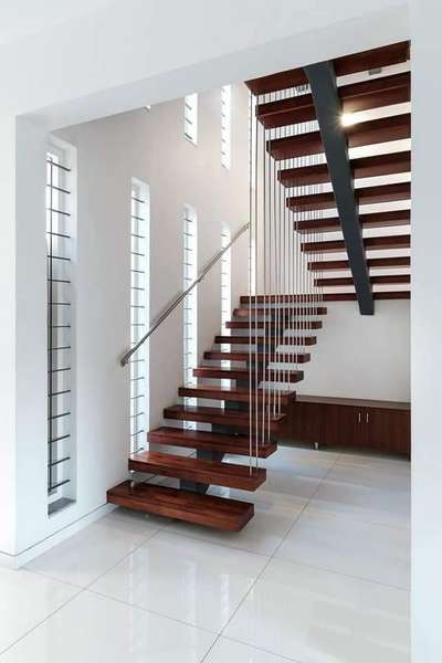 fabricated stair with wooden step