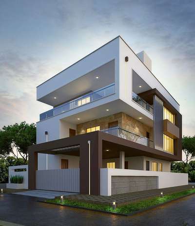 Modern Exterior // Front Elevation // 3D Exterior ₹₹₹ 
 #sayyedinteriordesigner  #exteriordesigns