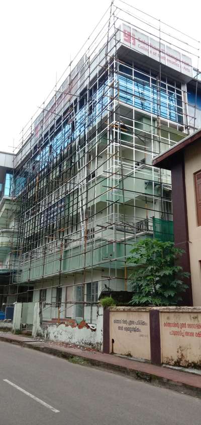sakthan thampuran college thrissur structure work almost done  #glazing #cladding #acp_cladding #ACPCladding #acp_design #glassworks #ms-structure #Aluminiumcompositepanel