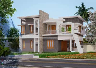 #Architectural#exterior design#contemporary style #flat roof#modern design#double floor #



Project      : Residence
Client        : Mr.Razak
Place         : Koodasherippara, Malappuram
Total Area : 2000Sq.ft
.

.
 #cost 35 lakh#

.For more Enquires:7559804493 call / whatsapp