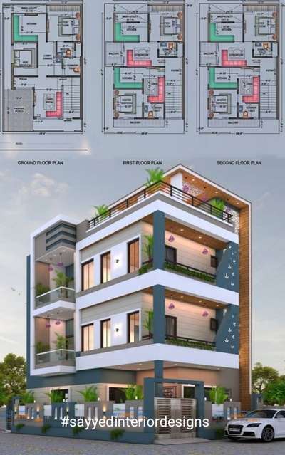 Floor layout with Exterior design ₹₹₹
 #FloorPlans  #floorlayout  #exteriordesigns  #ElevationDesign  #sayyedinteriordesigner  #sayyedinteriordesigns #sayyedmohdshah
