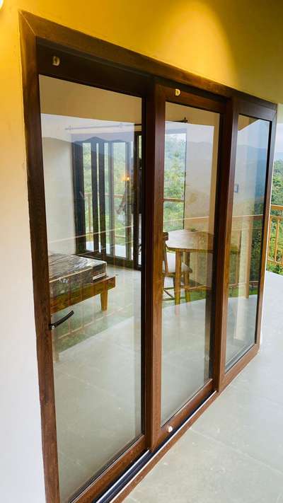 *uPVC Sliding Door*
Color Profile:Wallnut