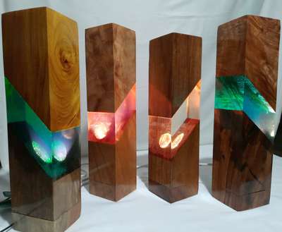 Epoxy resin table lamp..
Size:
Length: 12.5 inch
Width: 5.5 inch

Price: 2,300/- only