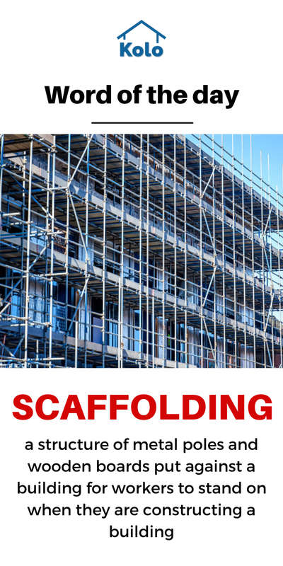 Today's construction word of the day - Scaffolding
Ever heard of this term?

Learn new words of home construction with our Word Of The Day series on Kolo Education 🙂👍🏼

Learn tips, tricks and details on Home construction with Kolo Education

If our content has helped you, do tell us how in the comments ⤵️

Follow us on @koloeducation to learn more!!!


#education #architecture #construction #wordoftheday #building #interiors #design #home #interior #expert #koloeducation #wotd #scaffolding