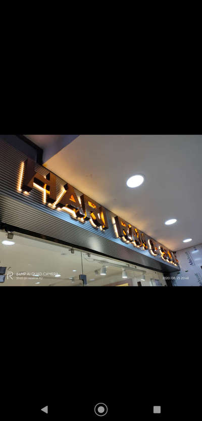 golden mirror 304 ss & LED AA acrylic letter signage