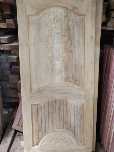 Teak wood front door