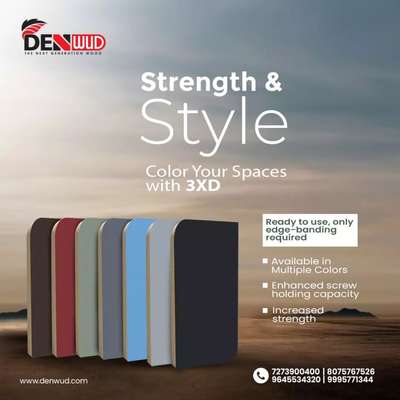 New life into your space with Denwud 3XD! This all-in-one solutior combines strength and style, with a wide range of colors available, 3XD offers superior strength and enhanced screw-holding capacity, ensuring your home looks stunning.  Web:www.denwud.com 
#denwud #decorativrlaminates #nextgenerationwood #homedecor #applications #homeinterior #homeproduct