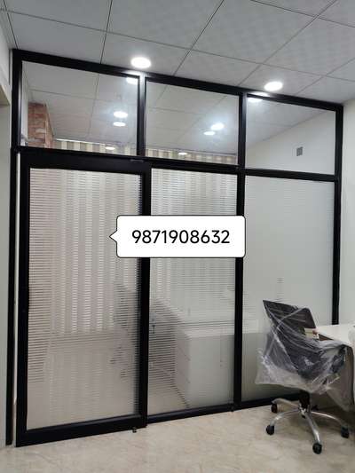 Aluminum partition with powder coated. 
 #AluminiumWindows  #GlassDoors  #SlidingWindows  #Aluminiumcompositepanel  #hplcladding  #Toughened_Glass  #FalseCeiling  #wallmirror  #louver  #PVCFalseCeiling  #GridCeiling  Etc