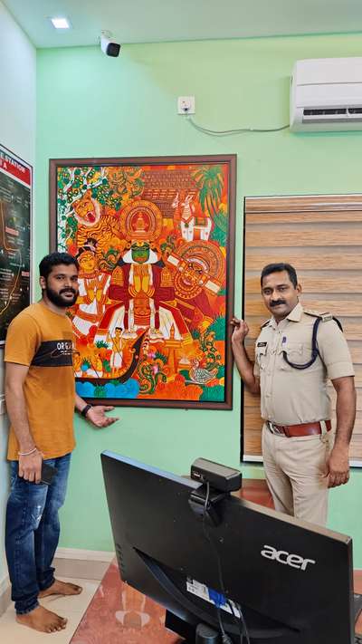 work @ Nooranadu police station
Kerala culture and tradition paintings