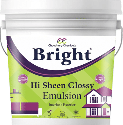 BRIGHT Royal finish hi gloss Water based paint interior and exterior