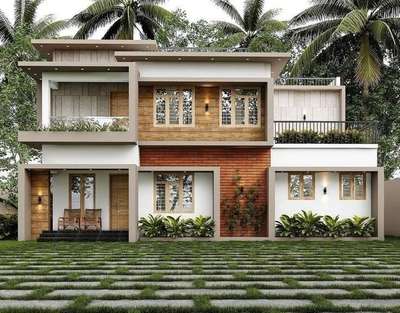 #exteriorview  #3delevation🏠  #KeralaStyleHouse  #ContemporaryDesigns  #budgethomes  #exteriordesignideas