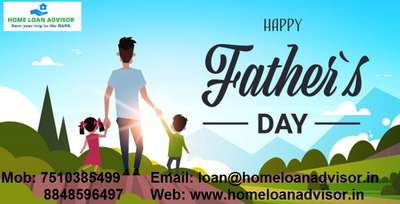 On behalf of Father's day we are offering NIL processing fees to all customers who are availing loan of Rs 30 lakhs and above from us today and who are ready to login the file today itself

Mobile : 7510385499, 8848596497
e-mail : loan@homeloanadvisor.in
Website : www.homeloanadvisor.in