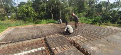 steel work for f.floor slab @ Nattika, Thrissur for mr.anoop