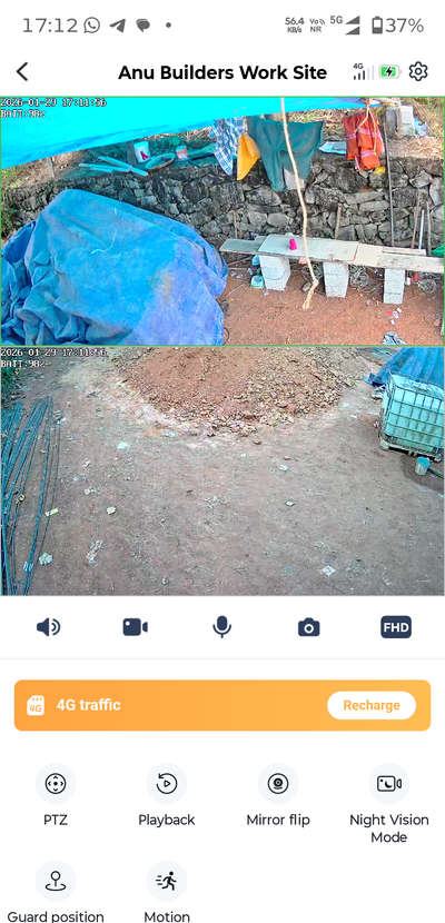 24/7 CCTV Monitoring of the site.. Client also can monitor our work .. We will share the CCTV Footage on request