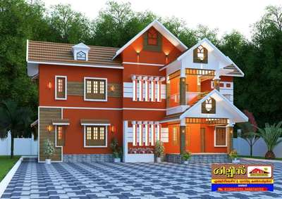 #PoronthermBrick Workdesign #ProposedResidentialDesign for Prashanthettan# One of our Best Client, Location:  #Balussery #1800Sqft only# Material: Porontherm Brick work #TraditionalStyle