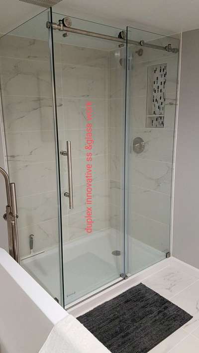 sliding shower partition