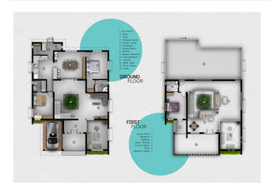 Rendered Floor Plans

UG college project : 400m2 3BHK residence

#Residencedesign #residenceproject #FloorPlans #FloorPlansrendering