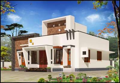 #HouseDesigns
#MyDesigns

Style:-Contemporary   style.

Area:- 1184+ 194 = 1388 Sqft.

Location:-  Wadakkancherry, Thrissur.

About Residence :- East Facing  2 Bedroom Simple Villa.

Ground  floor Have, A Small Sit out, Living, Dining,  Kitchen,  Stair Area,  common Toilet And  attached Bedrooms.

The First floor have, Stair Area.