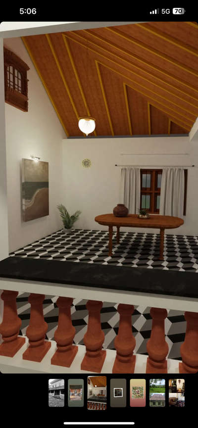 Interior render of renovation project in Thrissur. Contact for services.