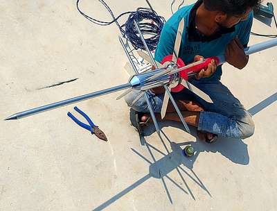 Lightning Arrester installation @ Chalissery