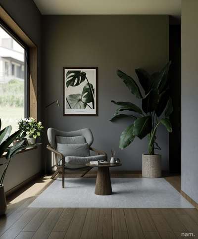 Aaram -
A minimal spatial composition where muted grey walls meet warm wood flooring, softened by biophilic elements. The design balances texture, natural light, and greenery, creating a serene atmosphere rooted in simplicity.
.
.
.
.
.
.
.
.
.
.
.
#nam #designedbyNAM #d5render #interiordesign #archisource #d5rendering #architetto
