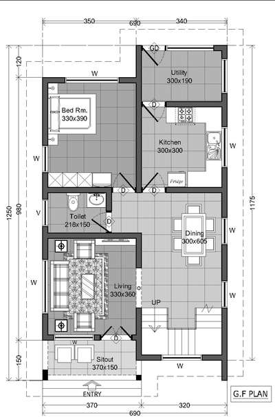 2D Plan # Ground floor area - 825 square feet # First floor area - 835 square feet #Total Area -1660 square feet.
location:Wayanad