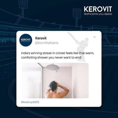 kerovit We make sure that you are fresh and rejuvenated when you have to scream after Kohli hits a six.

#asiacup2023 #india #indiacricket #kerovit #kerovitbykajaria #bathroomsyoudesire #viratkohli #indiacricketteam